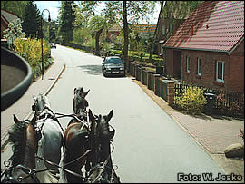 Der Blick vom PLatz hinter dem Fahrer